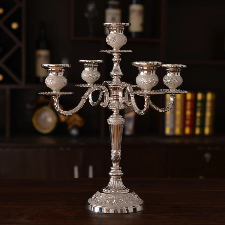 

Vintage Candle Holders Wedding Romantic Dinner Europe Candle Holder Golden Stand Column Nordic Portavelas Home Garden AD50CH
