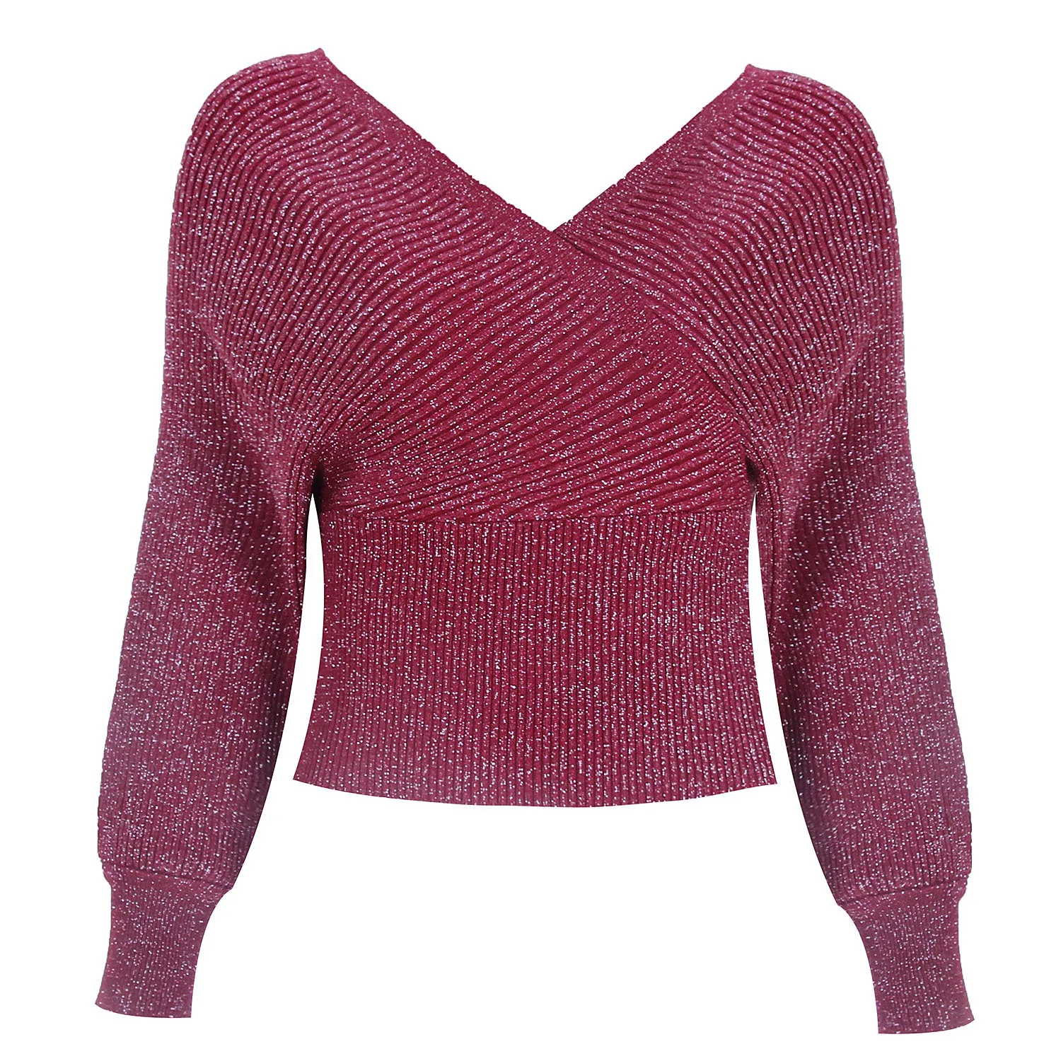 

FNOCE 2020 winter new women's sets fashion sexy casual elegant solid long sleeve v-neck loose tops tight skirt knit 2-pc suits