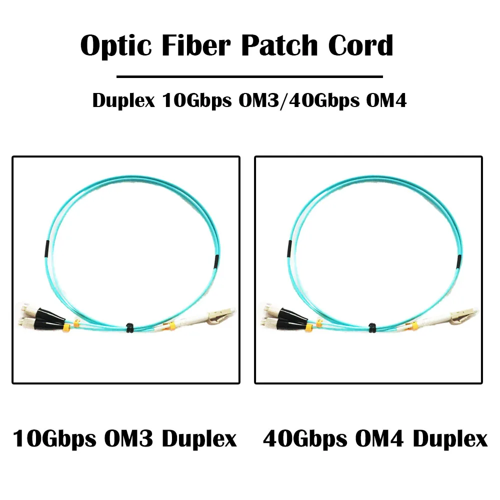 

15 m LC UPC TO FC UPC 10Gbps OM3/ 40Gbps OM4 MM 50/125 Multi Mode Fiber Patch Cord Duplex 2.0mm FTTH Jumper