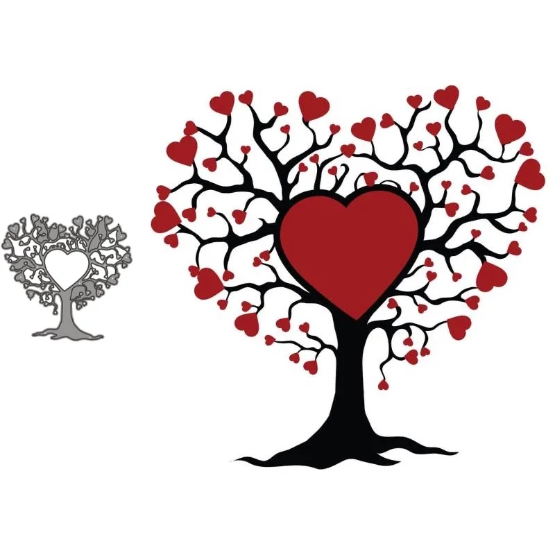 

Metal Cutting Dies Heart-shaped Tree Stencils Scrapbooking Embossing DIY Crafts Paper Cards Album Decor Metal Dies Cut