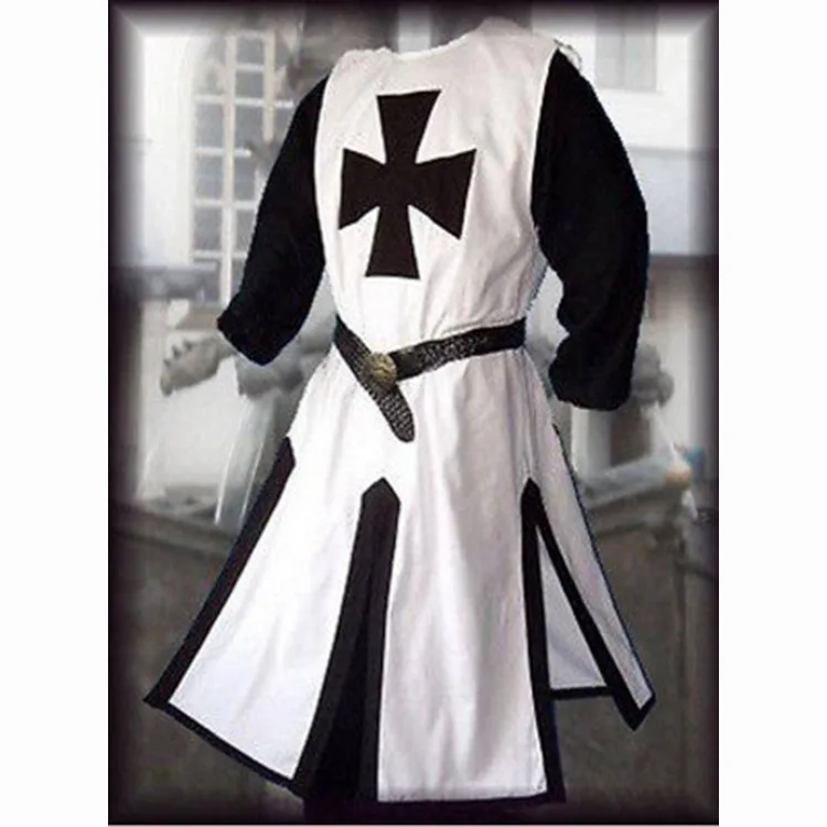 Костюм средневекового рыцаря Templar Crusader мужская туника с длинным рукавом рубашка