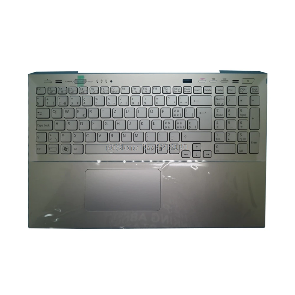 Ноутбук Palmrest SW клавиатура с подсветкой для SONY VAIO SVS15 серии серебряный тачпадом