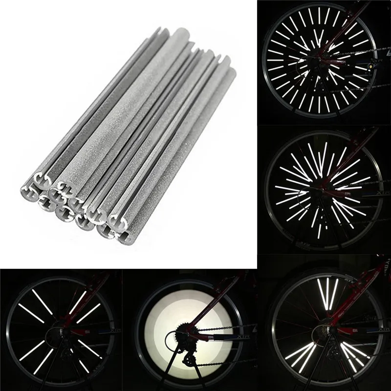Bicycle Night Wheels Sticker Reflective Stickers Mountain Bike Fluorescent Spokes Personality Strip |