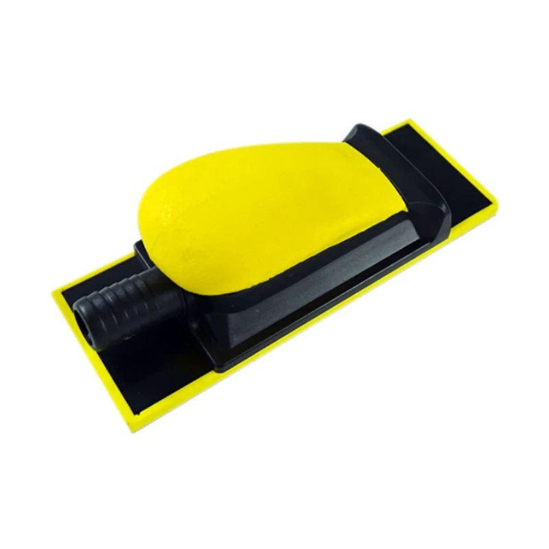 

New 70X198mm Vacuum Hand Sanding Block Dust-Free Multi Hole Hook and Loop Backing Pad Sheet Metal Polishing