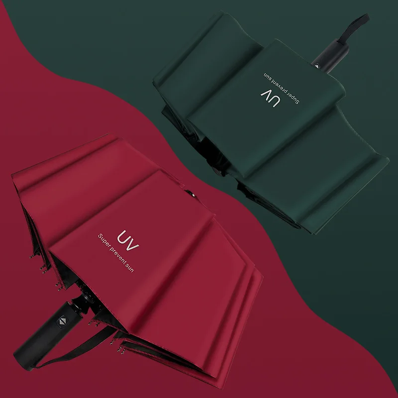 

Customized Advertising Umbrella Fully Automatic Umbrella Sunshade Sunscreen Double Large Rain and Rain Sun Umbrella