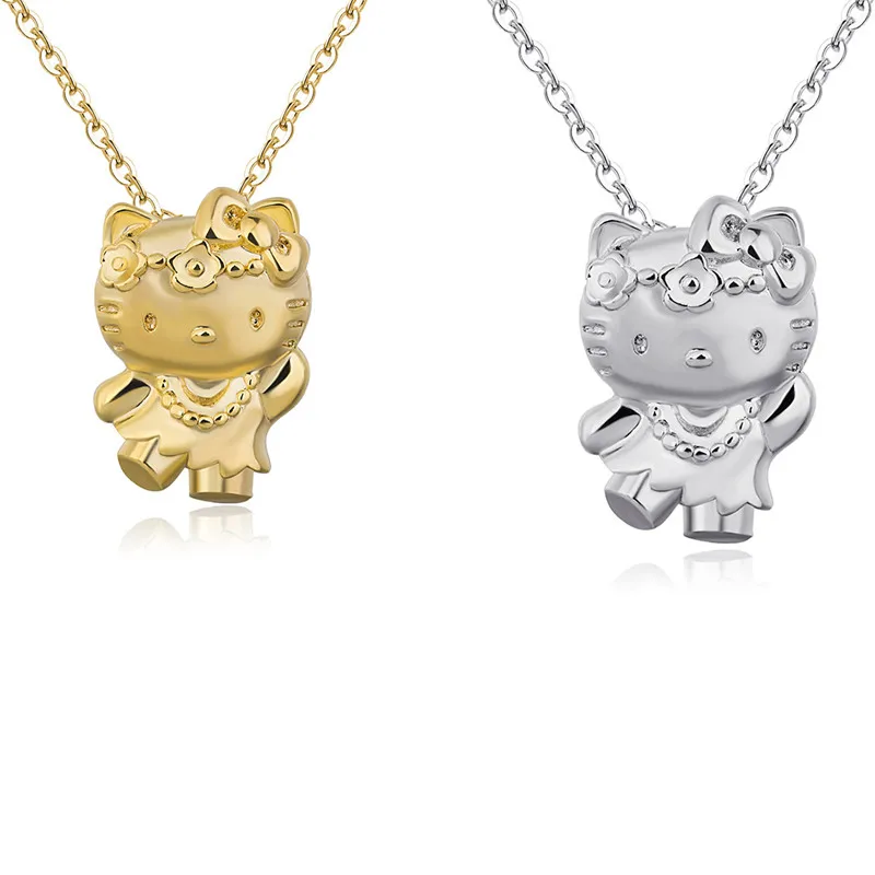 

Sanriod Kawaii Мультфильм Аниме серия 3D Танцы Kitty кулон с милым котом ключица ожерелье ювелирные изделия Baby Girls праздничный подарок