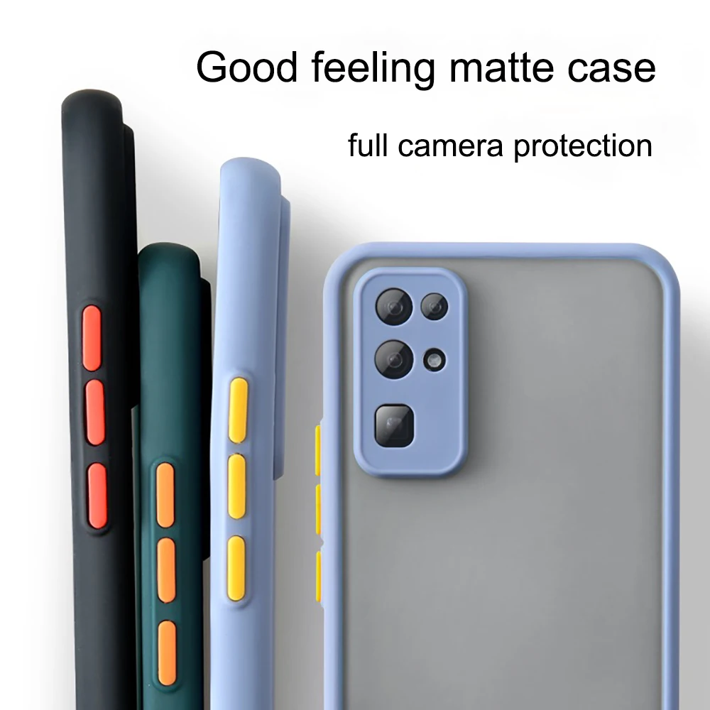

for HUAWEI Honor 30 30pro+ frosted matte phone case precise camera hole contrast color button case for honor 30 pro+