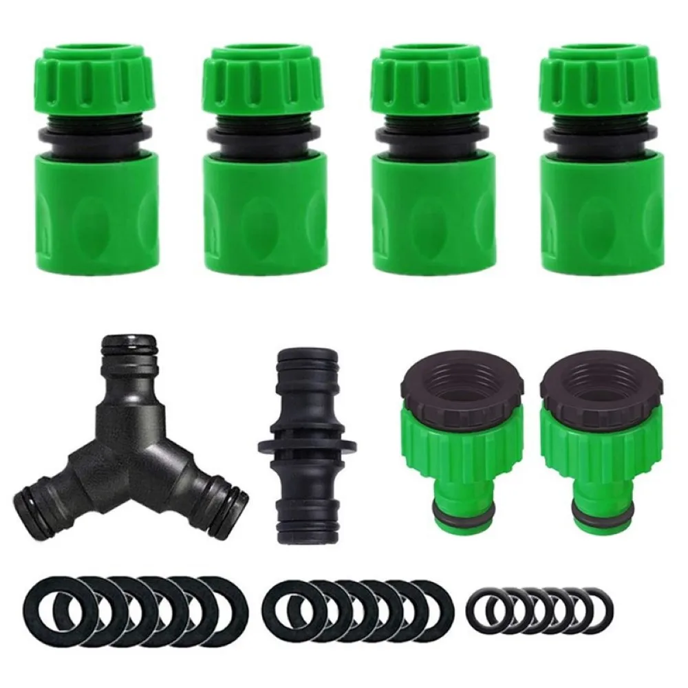 

Garden Hose Tap Connector Kit Set Hose Connector Fitting Set for Agriculture Lawn Backyard Balcony Irrigation System