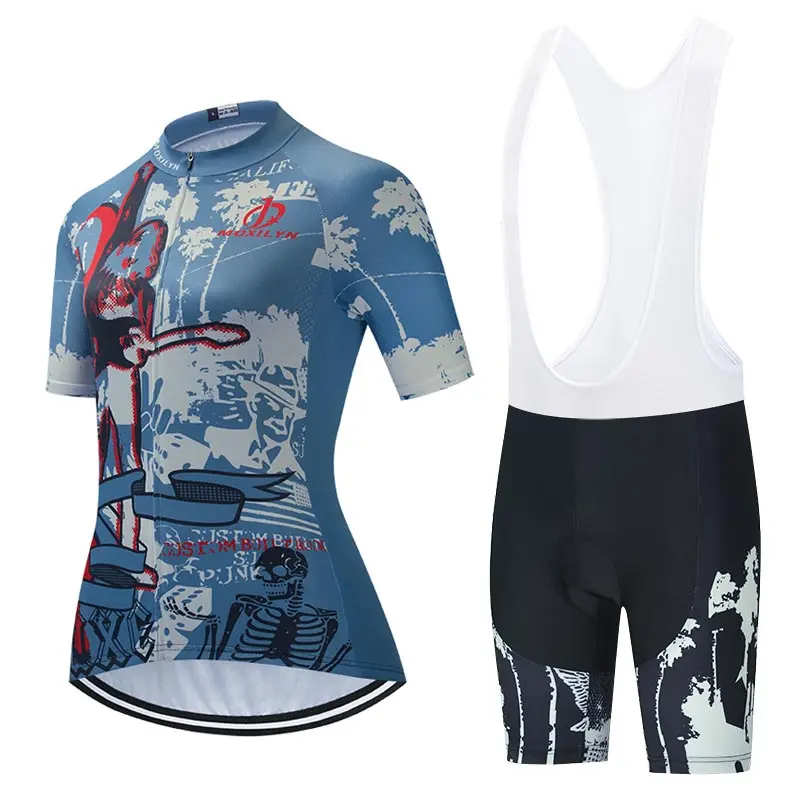 

Moxilyn Pro Team Cycling Jersey Set Women Summer Bike Clothes MTB Ropa Ciclismo Bicycle Uniforme Maillot Quick Dry 3D Pad