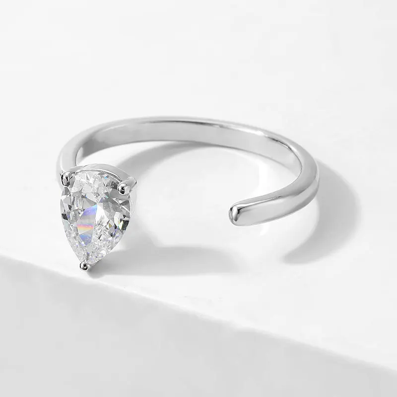 

ZN Fashion Jewelry Gifts Elegant Women romantic Wedding Bands Ring Trendy Charms Cubic Zirconia Stackable Adjustable Open Rings