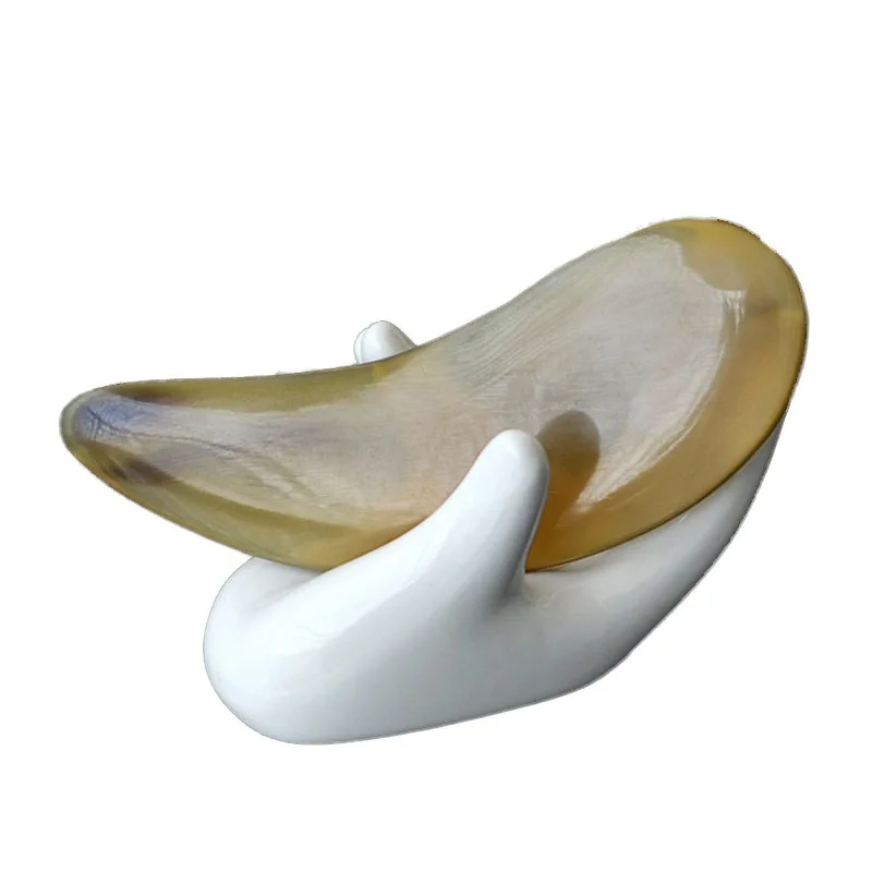 

Natural Yak Black Buffalo Horn Gua Sha Scraper Face Back Neck Massager Professional Body Care Tendon Facial Massager Beauty Tool