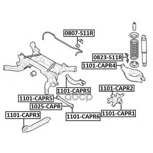 Сайлентблок Нижнего Поперечного Рычага Подвески | Зад Прав/Лев Chevrolet Captiva 2006-Opel