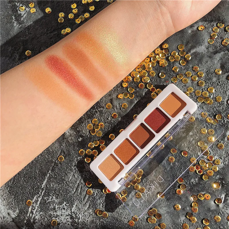 5-цветный мини закат диск для теней городские тени век 5-цветные стойкий макияж |