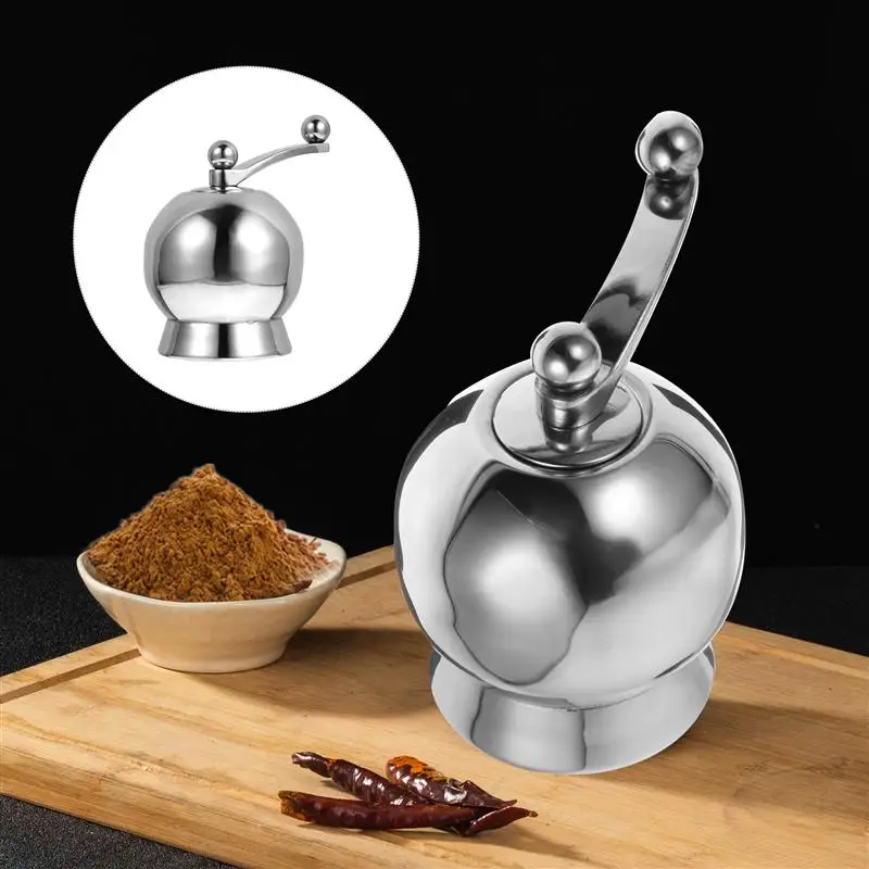 

1PC Ball Shape Stainless Steel Pepper Grinder Kitchen Grinding Tool for Hotel Home