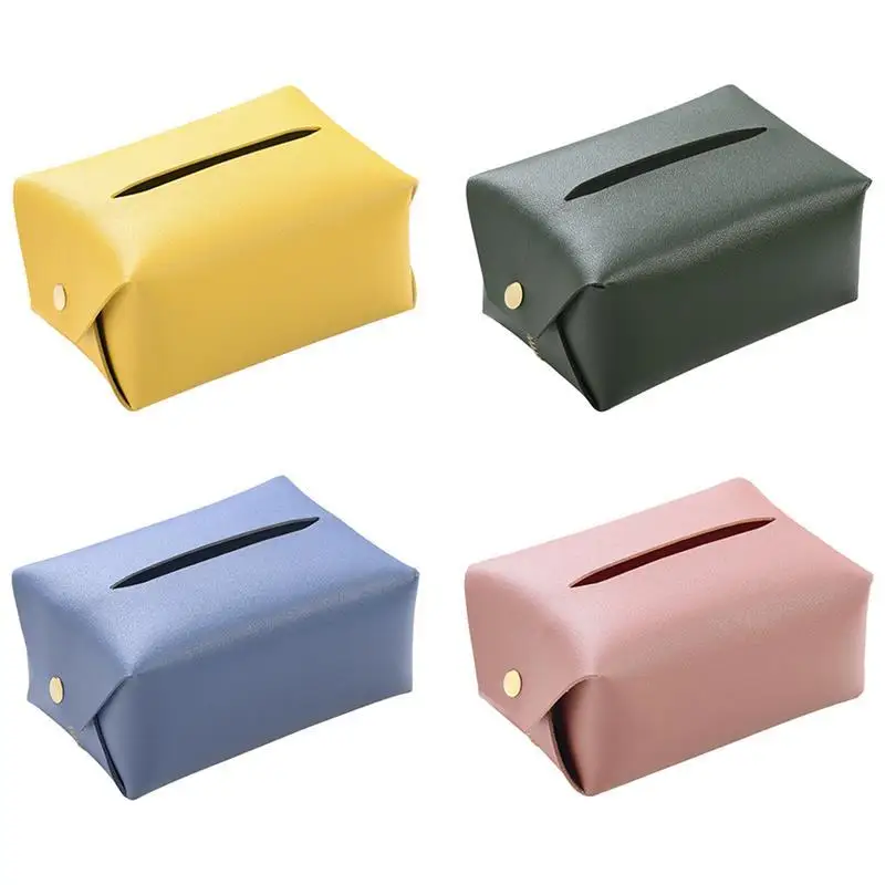 

Tissue Case Box Container PU Leather Solid Home Car Towel Napkin Papers Dispenser Holder Box Case Table Decoration 16x11x8cm