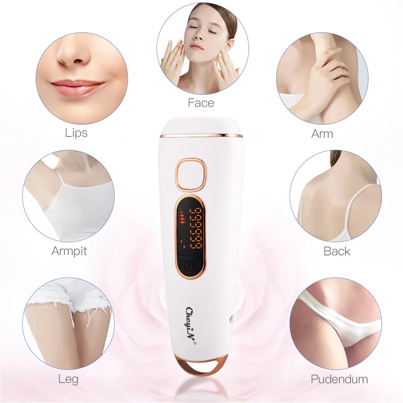 Máquina de Depilação a Laser Axilas para Mulher e Homem Depilador Elétrico Aparador Indolor Permanente Biquíni Corpo 456 Ipl