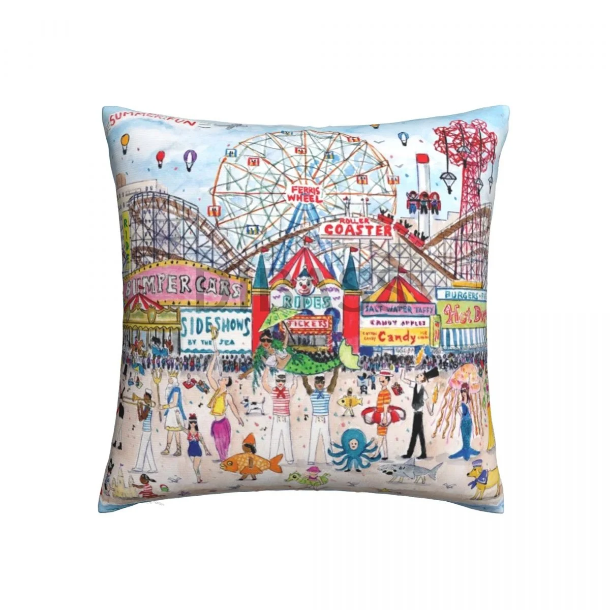 

Amusement Park - Floor Pillow Throw Pillows for sofa