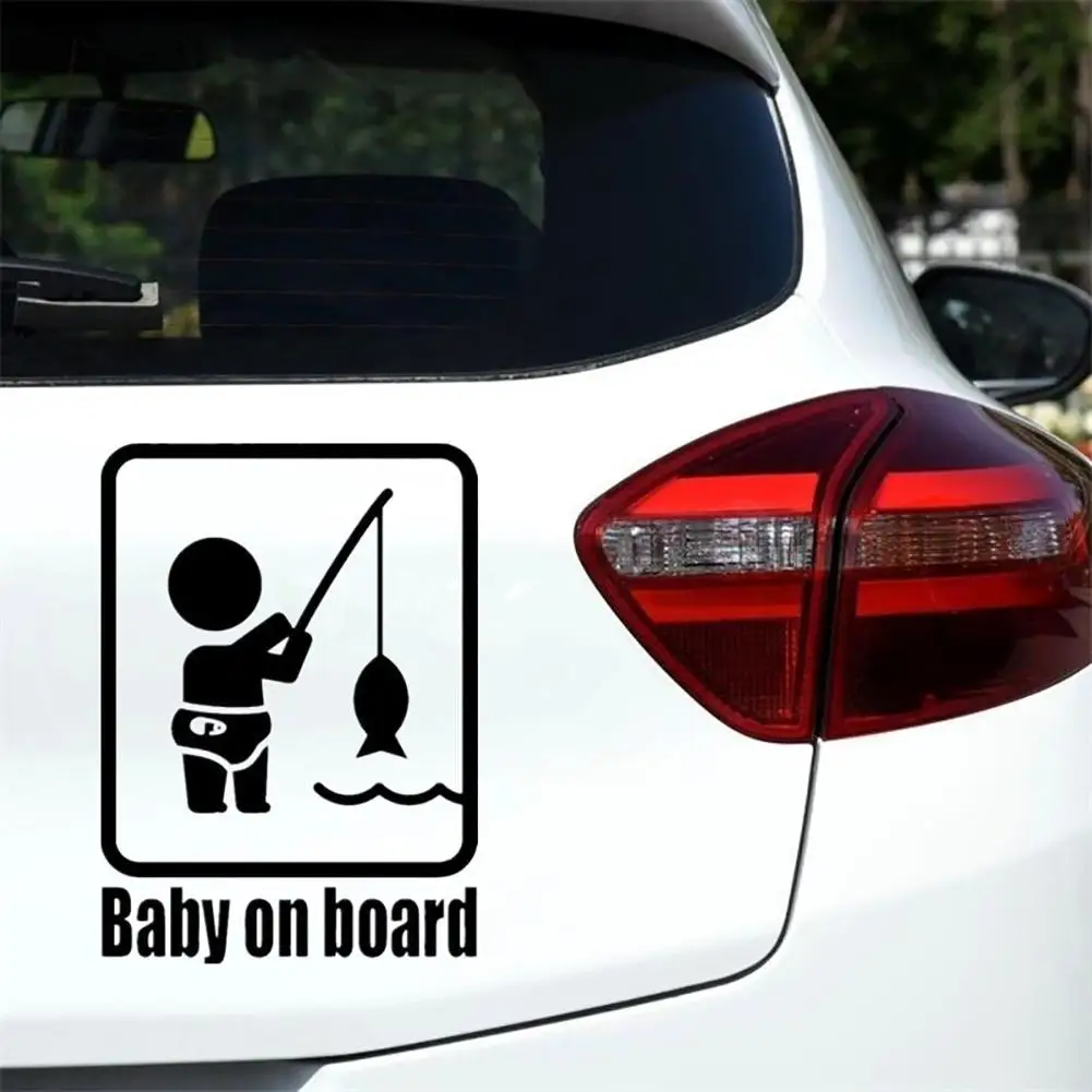 50% HOT SALES Funny Fishing Baby on Board Car Vehicle Reflective Decals Sticker Decoration | Автомобили и мотоциклы