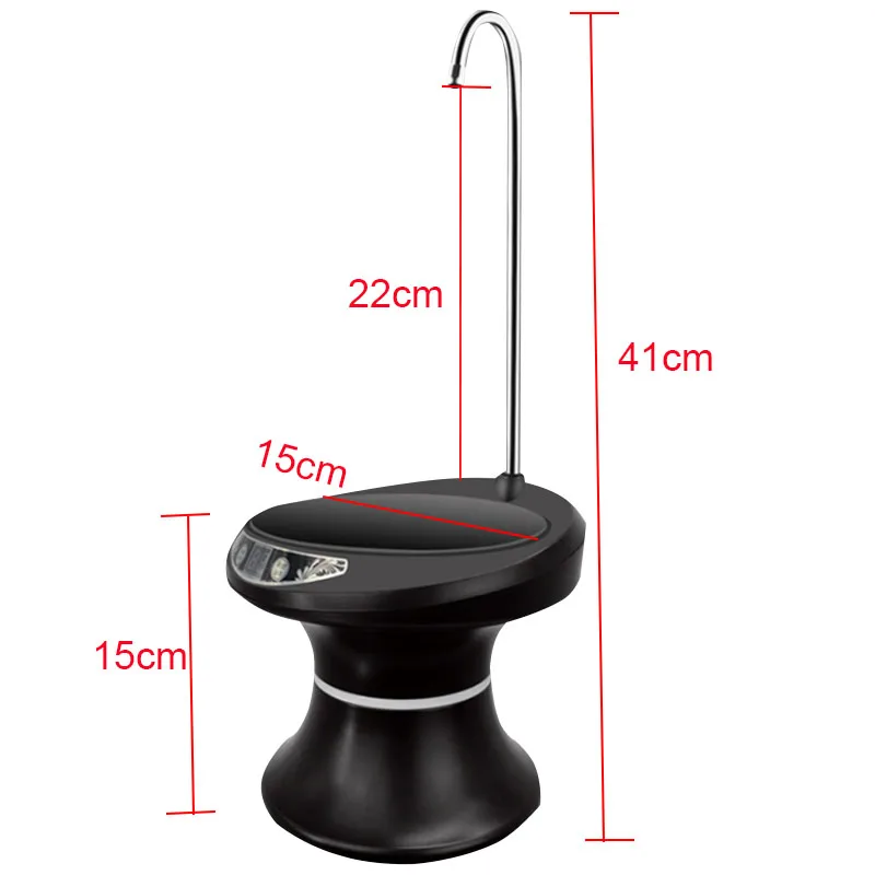 

USB Rechargeable Electric Wireless Automatic Bucket Barrel Bottle Water Dispenser Pumper Pressurizer Uploader Absorber With Tray