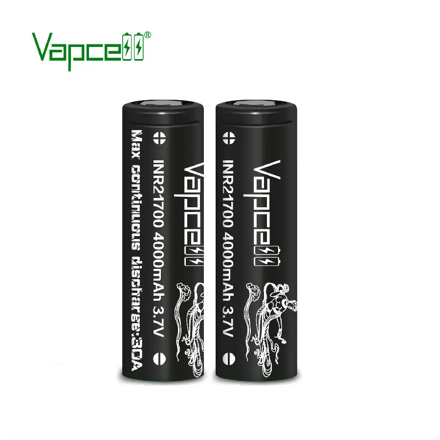 Бесплатная доставка 4 шт. VAPCELL INR21700 4000 мАч 30 А аккумулятор INR 21700 литиевая батарея