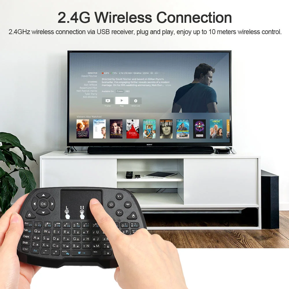 2 4 GHz Беспроводная клавиатура сенсорная мышь ручной пульт дистанционного