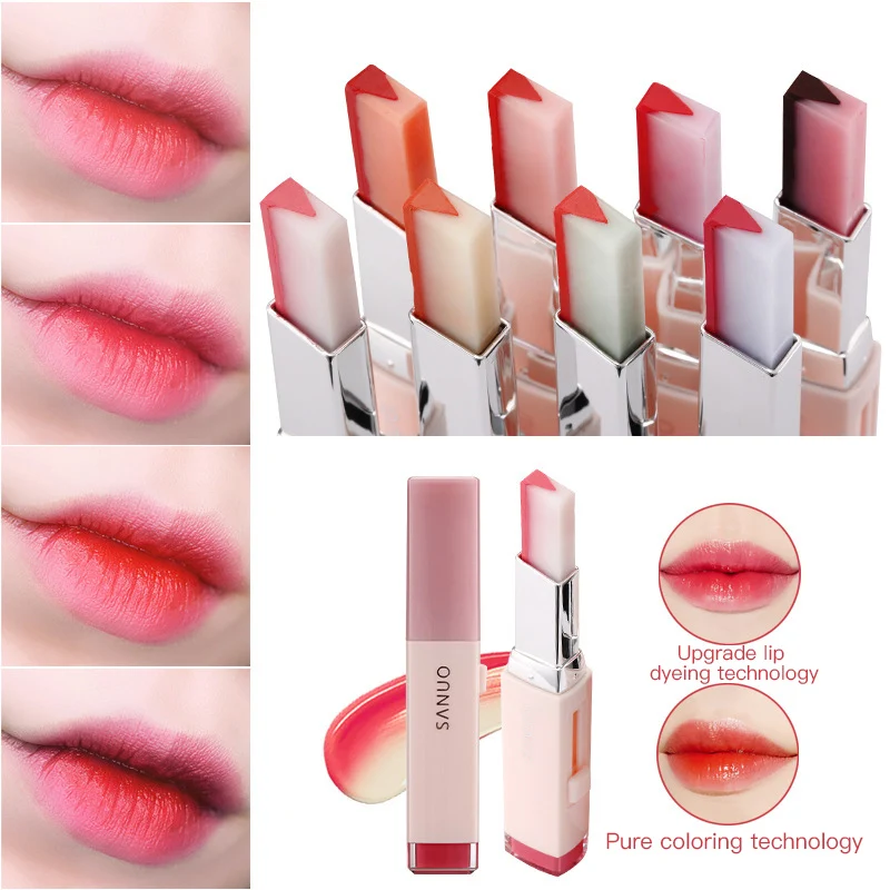 

8 Colors Lip Gloss Makeup Double Colors Lipstick Moisturizing Gradient Lipsticks Lips Cosmetics Fashion Lip Blam TSLM1
