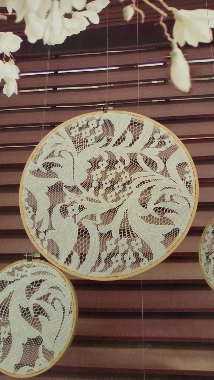 

One piece handmade lace disc wall decoration hanging drop wedding decortion