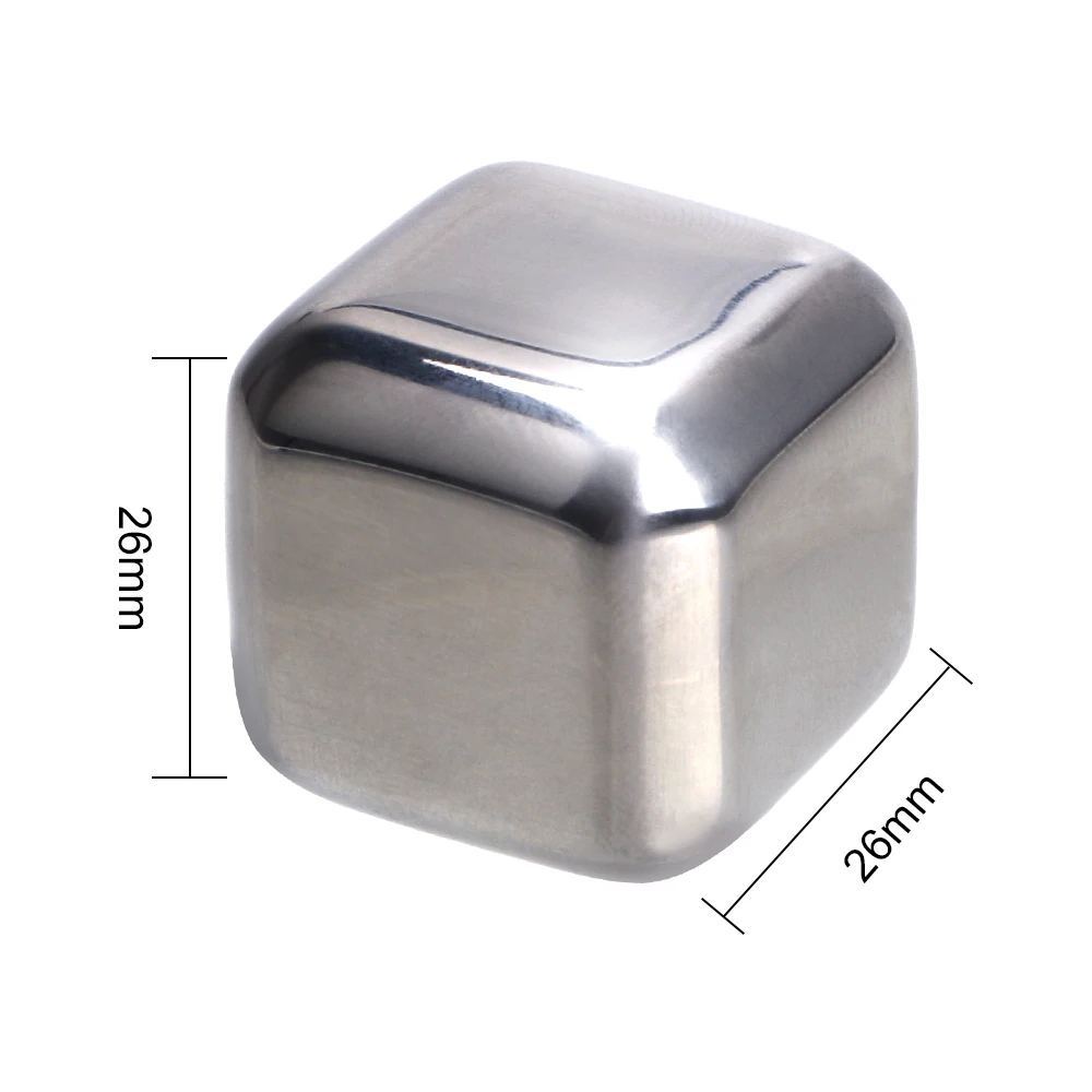 Кубики льда HILIFE из нержавеющей стали охлаждающие камни для виски вина 1 шт. Пивной