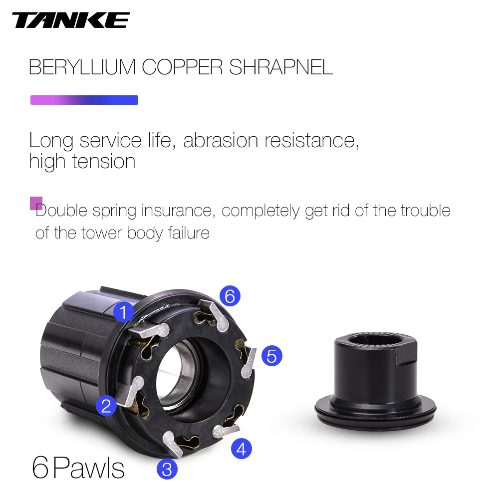 TANKE 148 boost втулки MTB 32 отверстия 6 pawls алюминиевый сплав freehub для кассеты cogs 7 8 9 10 11 12s