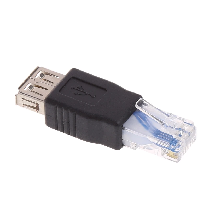 

2pcs/lot USB Type A Female To RJ45 Male Ethernet LAN Network Router Socket Plug Adapter
