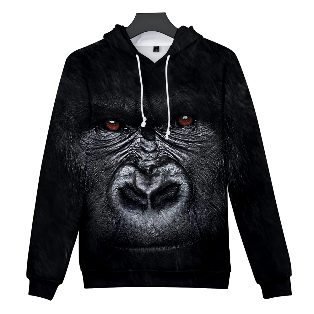 Толстовки Gorilla 3D для мужчин и женщин теплые худи повседневные Модные свитшоты в