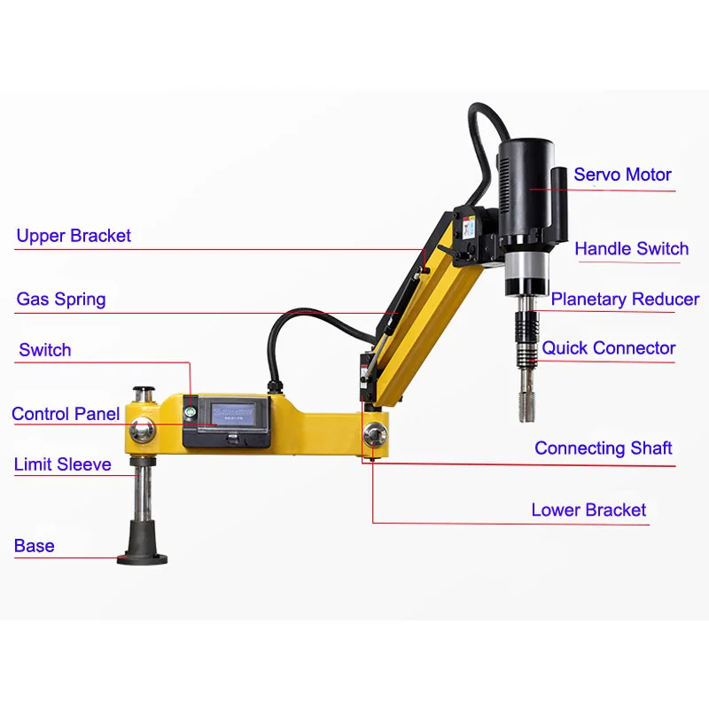 CNC M3-16 Electric Tapping Machine 360 Degrees Angle Drilling Universal Tapper Threading Power Tools | Инструменты