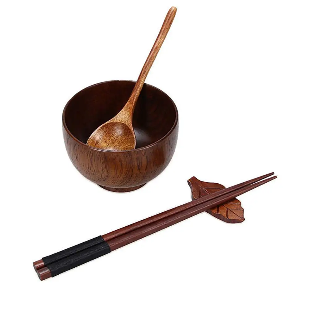 

HOT SALES!!! 6 Pairs Classic Natural Wooden Chopsticks Kitchen Restaurant Anti-slip Tableware