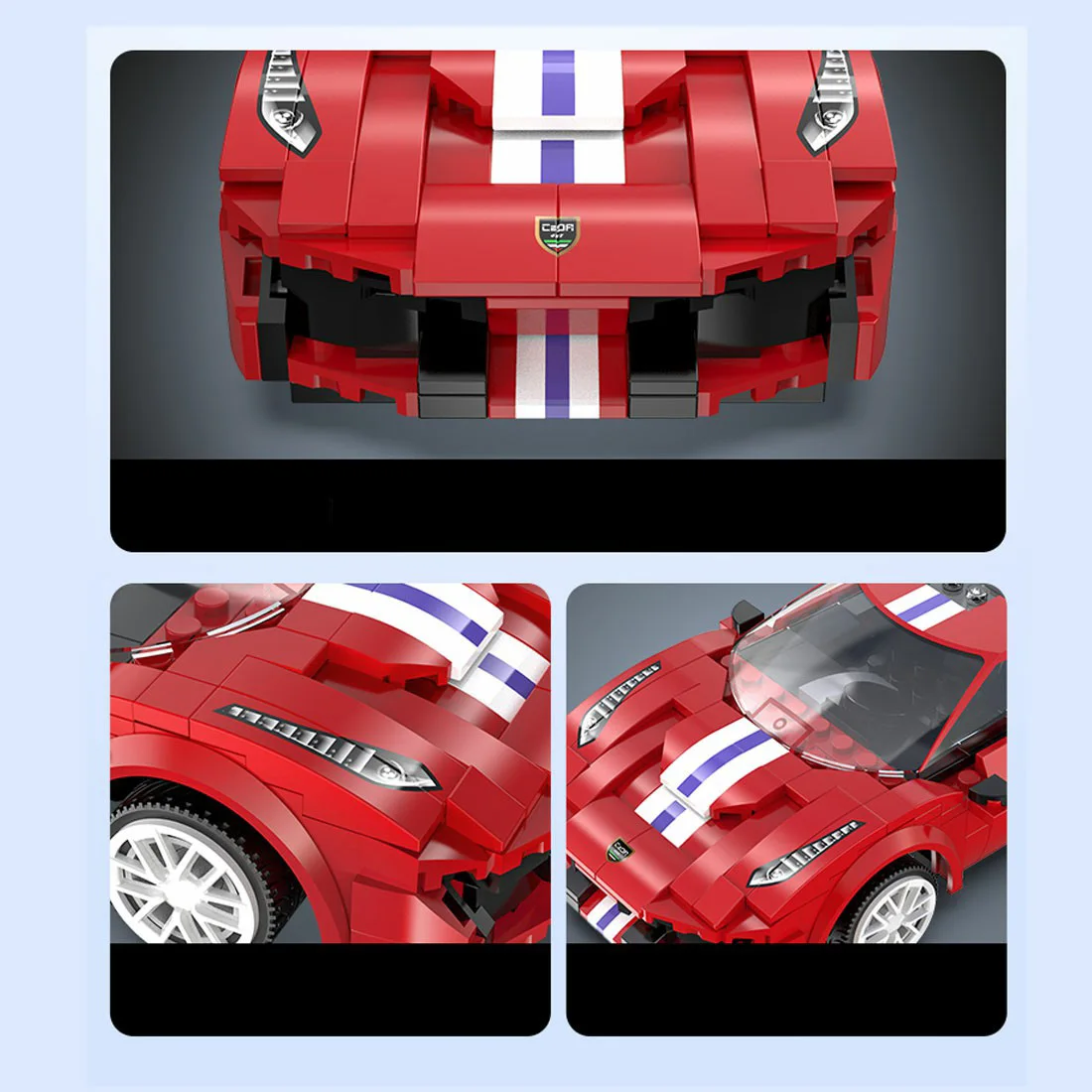 

CaDA MOC 306Pcs DIY Remote Control Supercar Bricks Electric Sports Car DIY Vehicle Model Building Block Toy