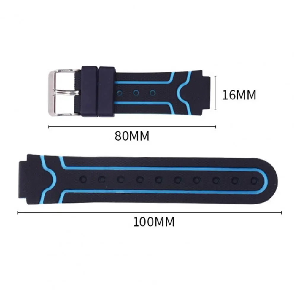 

Universal Children's Smart Phone Watch Band Skin-Friendly Adjustable Waterproof Silicone 16mm Smartwatch Replacement Strap