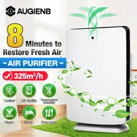 augienb home office air purifier true hepa filter odor allergies remover for smoke dust pollen pet danderpm2 5