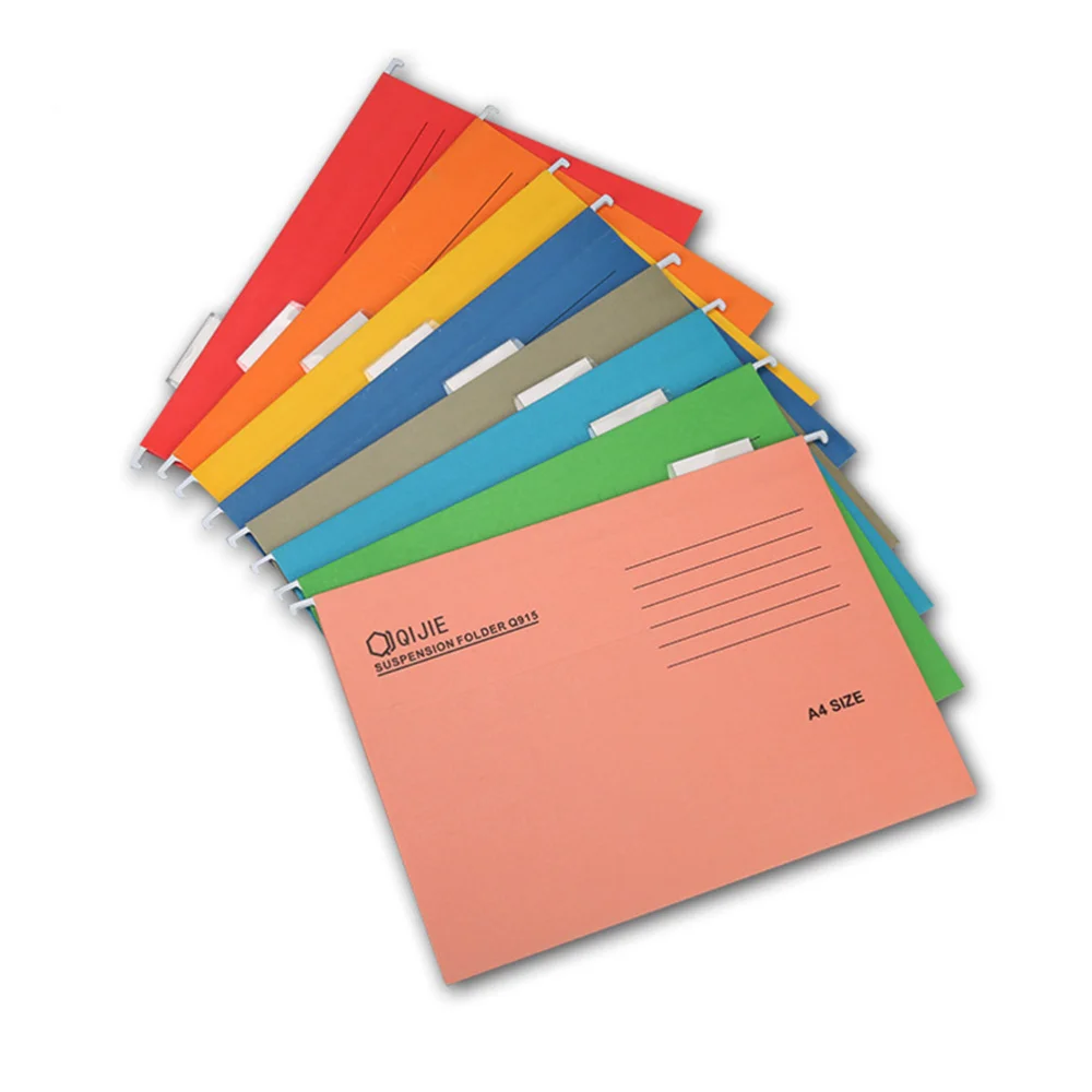 

8Pcs Suspension File Folder Hanging File Holder Paper Wear-resistant Frame Documents Organizer Desktop Office Supplies(Mixed)