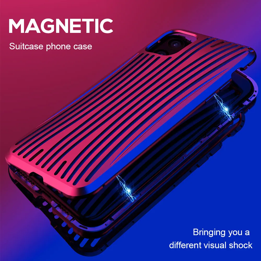 Магнитный чехол CASEIER для телефона iPhone 11 Pro Max с полным покрытием закаленной
