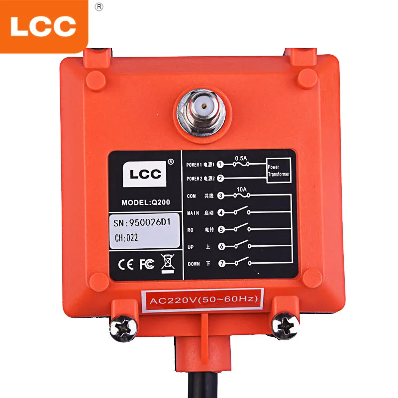 

Q200 Telecrane hoist crane up down push button switch radio remote control