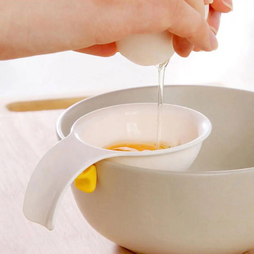 

Egg Separator Yolk Divider Egg White Filter Sieve Kitchen Gadget Cooking Tool ABS Hand Egg Gadgets Egg Divider Sieve Seperator