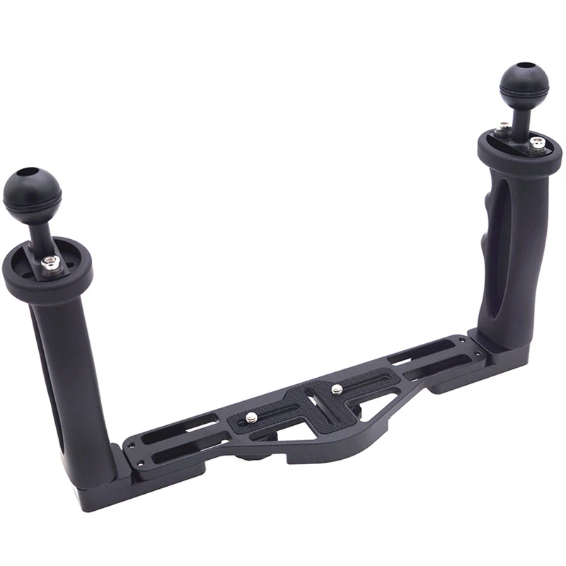 

Двойной Ручной Стабилизатор для дайвинга подводная камера корпуса лоток/захват водонепроницаемый с двойной ручкой для купольного порта во...