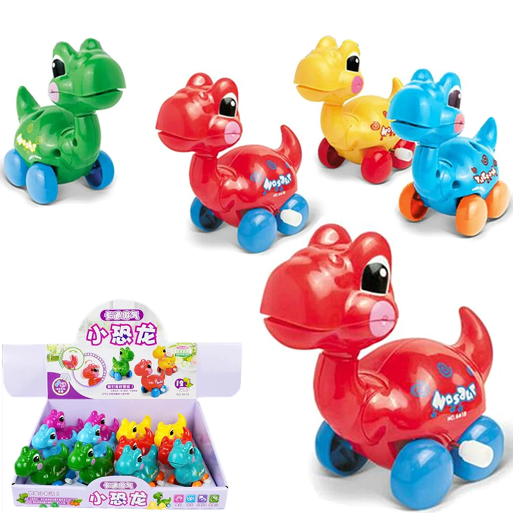 

12PCS Clockwork Dinosaur Toy Cartoon Small Dinosaur Toy Set Children'S Educational Toys Birthday Christmas Gift