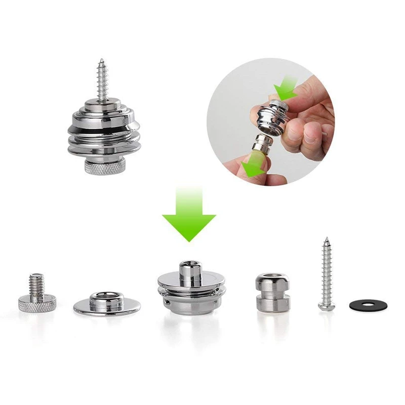 3 шт. замок для гитарного ремня набор сверхмощный металлический кнопочный ремень