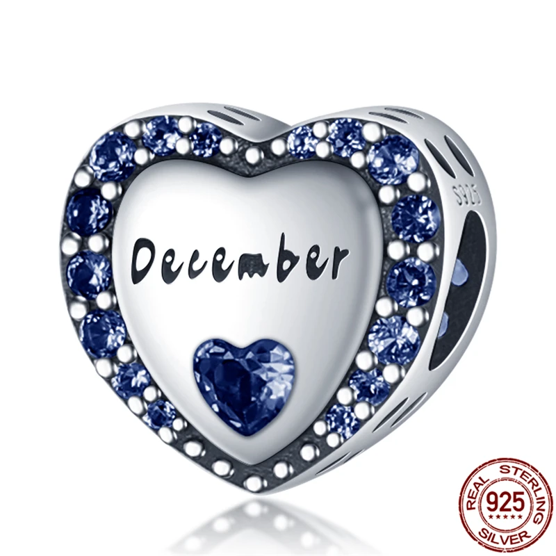 

Оригинальный Женский браслет из серебра 925 пробы с голубым сердцем, подходит для 3 мм браслета