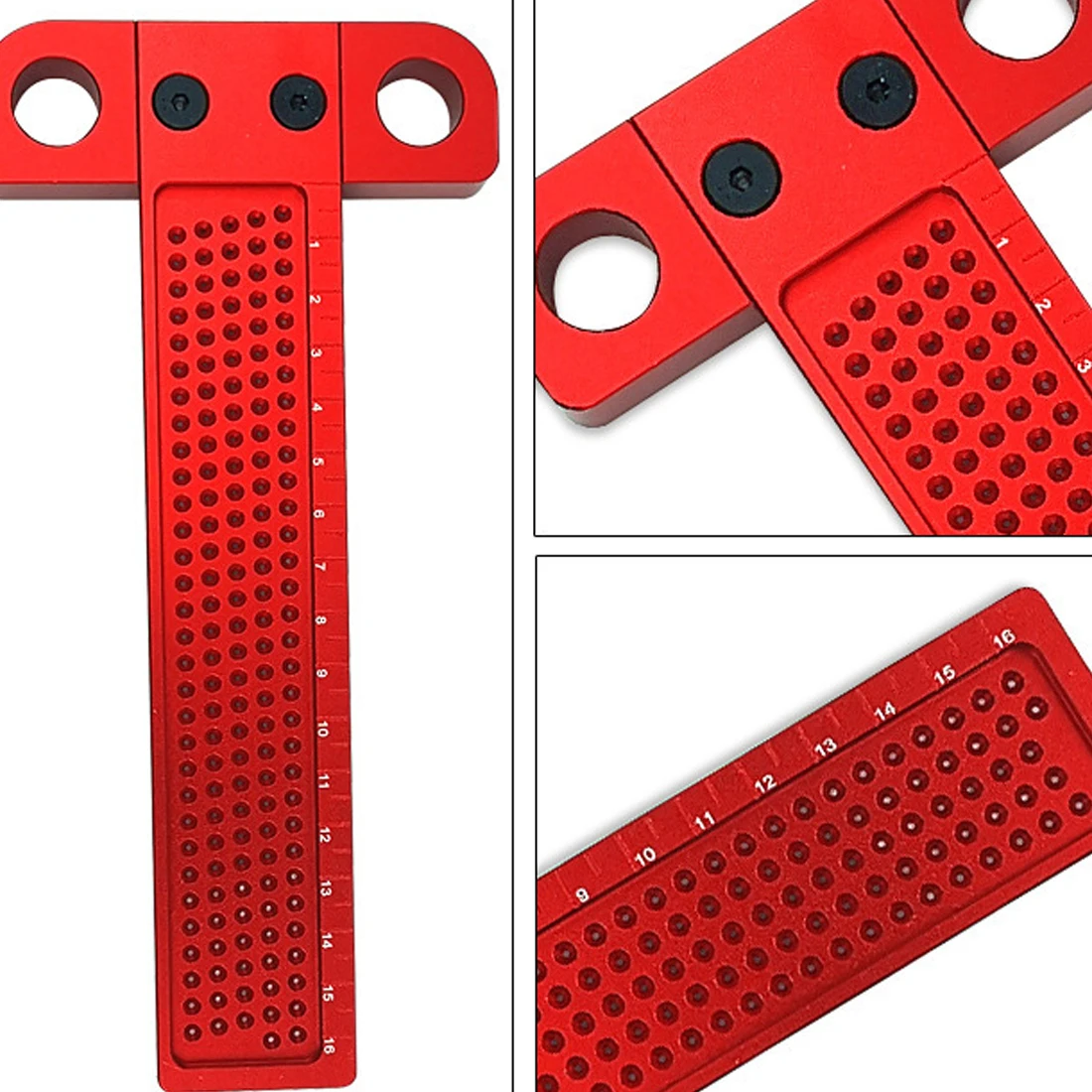 

Scribing Rule T-Type Straight Edge Hole Woodworking Scribing Rule Drawing Line Measuring Tool Scribing Planning Woodworking Tool