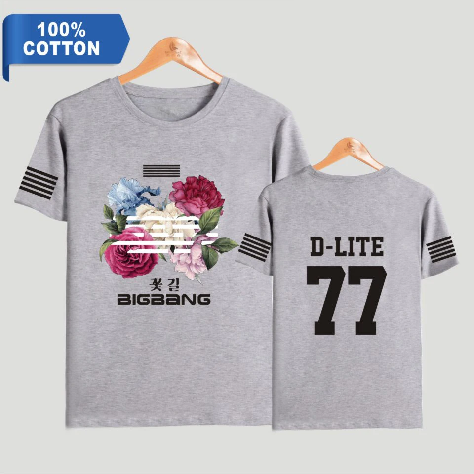 Flower Road Print Tshirt Men Women T Shirt Fashion Harajuku Short Sleeve Summer Comfortable Breathable T-shirts Bigbang T-shirt | Женская