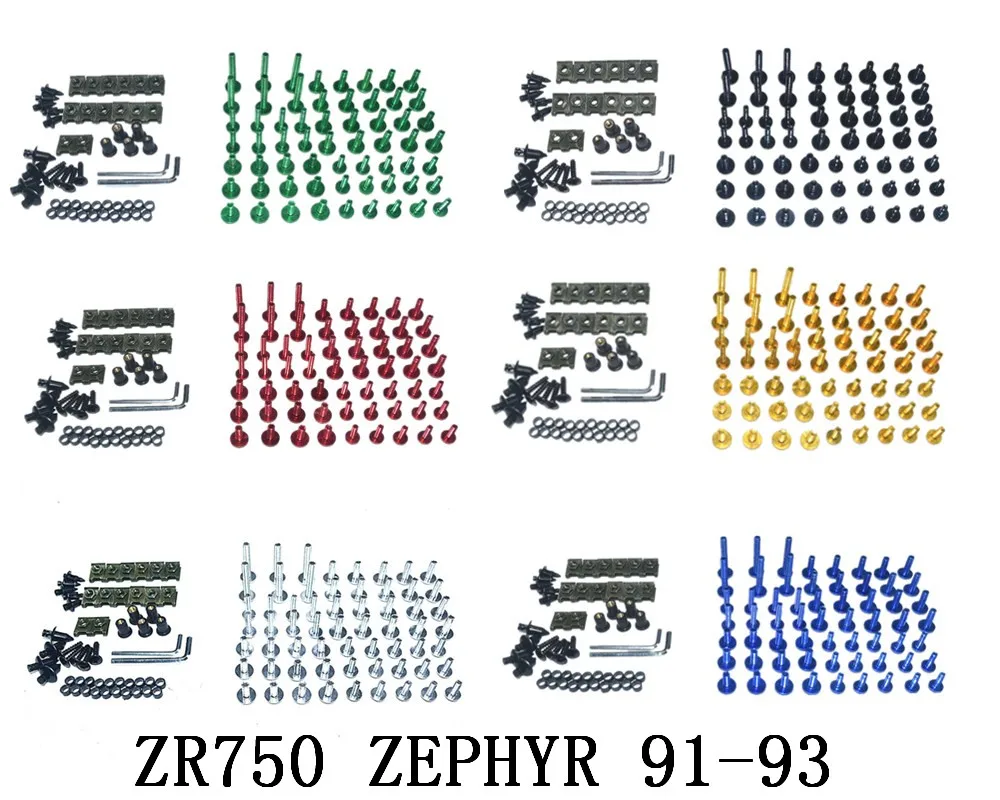 

Motorcycle Complete Fairing Bolts Kit Bodywork Screws For Fit KAWASAKI ZR750 ZEPHYR 1991-1993