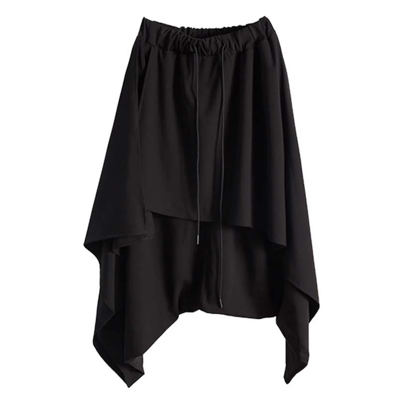 Мужские повседневные брюки-шаровары, темно-черные нестандартные брюки-шаровары, весна-осень от AliExpress RU&CIS NEW