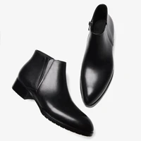 new autumn winter genuine leather business dress ankle boots men daily office work boots outdoor casual warm snow boots 36 44