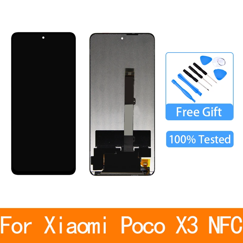 

Original LCD Display For Xiaomi POCO X3 Touch Screen 10 Point Touch Screen Replacement For Xiaomi Poco X3 NFC M2007J20CG